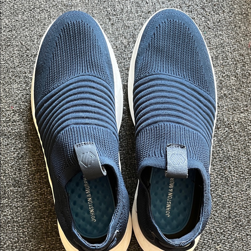 Johnston & Murphy Men's Navy Knit Sneakers
